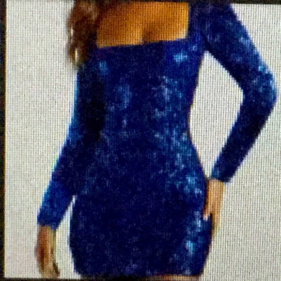 Sequin Bodycon lace-up back mini dress NWT - Picture 2 of 10
